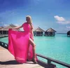 Ragazze della spiaggia Coprire Robe donne del costume da bagno di occultamento del bikini Beach Donne Sexy Cover Up vestito lungo chiffon elegante Beach costume da bagno tunica