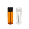 Mini 64MM Schnupftabakflasche mit Edelstahl-Metalllöffel Schnupftabak Snorter Sniff Sniffer Dispenser Nasenpfeife Glas Pillenflaschenetui