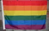 Rainbow Flag 3x5ft 90x150cm LGBT Banner Polyester Kleurrijke Regenboog Vlag voor Decoratie 3 x 5ft Flag KKA6888