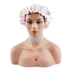 Nouvelle arrivée double face satin bonnet pour soigner les cheveux rose gris soie nuit bonnet de sommeil pour femmes filles dame