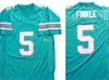 Atacado Ray Finkle Ace Ventura: Filme de Jersey de Futebol Men do Filme de Pet All Ed Teal Color