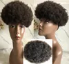 Afroamerykanie Afro Kinky Curl Brazilian Remy Human Hair Wymiana męska Męska Toupe Pełna koronkowa jednostka Kolor 1b dla czarnych mężczyzn Fast Ex2763099