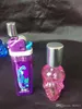 Skull Bot Alcohol Lamp, Groothandel Bongs Olie Burner Glasspijpen Waterpijpen Glazen pijpolie Olieligingen Roken Gratis verzending