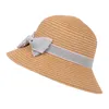 Berretto da spiaggia per bambini Cappelli di paglia con fiocco Cappellino per visiera estiva per bambini Cappello da sole per bambini Fotografia Puntelli 7 colori