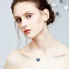 Heart Blue bridal jewelry Zircon Pendant Affordable Diamond Necklace For Wedding Cheap wedding necklace pendants 2020 Chain7489765