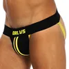 Ou marca masculina jockstraps roupa interior gay sexy roupa interior masculina pênis bolsa push up tanga string lingerie briefs homem cintura baixa atletas or1662866556