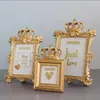 Styl Barokowy Gold Crown Decor Kreatywny Żywica Obraz Pulpit Rama Rama Rama Prezent Dom Wedding Decoration