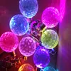 LED Light Crystal Glass Globe Keychain Football Basketball Golf Key Ring Bridal Shower Favor Wedding Party Gåva till Gäst