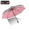 Automatische Paraplu Devil Eye Print Paraplu Anti-UV Sunshade Sunny Rainy Day Dual Paraplus Sunscreen Dual Paraplu