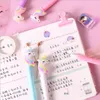 16 Styl Creative Cute Cartoon Unicorn Light Pen Led Lights Głowy Krzemionka Gel Pen 0.5mm Biurowe Dostawy Szkolne Papiernicze Prezent Student