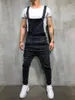 2019 Fashion Trend Jeans da uomo Hole Jeans Tuta Street Denim Distressed Suspender Denim Bib Jumpsuit 3 colori Opzionale 930