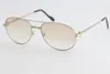 High quality Selling Fashion Metal Sunglasses Classic pilots metal Frame Simple Leisure Cut glasses gold Silver designer Eyeglasses