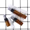 Partihandel Eco Friendly 3ml 5ml 10 ml Glassprayflaskor Amber Clear Perfume-flaska med fin dimpumpsprayer