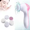 5 in 1 Multifunction Electric Face Facial Cleansing Brush Skin Care Massager Scrubber Cleansing Brush Spa Battery Operated Set