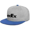 FedEx Federal Express Corporation Logo Blue Mens and Womens Snap Backflat Brimcap Baseball Styles ajusté Personnaliser les chapeaux de course G7652960