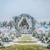 Decorazione per feste Centrotavola per matrimoni fai-da-te Prop Anello in ferro Mensola per fiori artificiali Supporto da parete Porta ad arco Forniture per decorazioni di sfondo