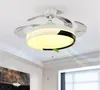 Lumière de ventilateur de plafond de 42 pouces avec LED intégrée à trois couleurs Vitesse de réglage de la télécommande modifiable Lames ABS Décoration de moteur silencieux