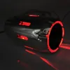 Auto Universal Modifikation 1 x Edelosenkohlenstofffaser 25039039 Bluered LED -Auto Auspuffanschluss Muffler Anpassung aller CARS4415596