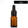 Groothandel VS UK 10 ml bruin glazen druppelaar flessen navulbare lege glas vloeibare flessen met tamper evident pet voor aromatherapie parfum