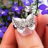 S1292 Fashion Jewely Butterfly Ring Exquisite Diamond Zircon Enamel Colored Butterfly Lady Ring