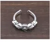 Personalizzato 925 sterling argento vintage gioielli antico argento fatto a mano designer a mano floreale croce anelli regolabili punk punk