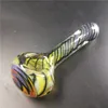 Colored Glass Oil Burner Hand Smoking Spoon Pipes Mini Dab Rigs Small For Tobacco