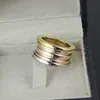 Whole-Agood hoge kwaliteit titanium stalen drie kleuren ringen voor koppels liefhebbers dames heren bruiloft sieraden225z