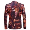 Plyesxale marka men men blazer kurtka Slim Fit 3D Tiger Lion Mens Drukowane Blazer Nowe projekty męskie kostiumy sceniczne Homme Q42892