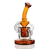 오렌지 hookahs 유리 봉포 percolater dab rigs 14mm 조인트 두꺼운베이스 봉수 파이프