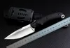 Odkryty Survival Prosto Nóż D2 Satyna / Kamień Wash Tanto Blade Black G10 Pełna rękojeść Tang z Kydex