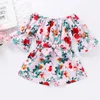 kids clothes Girls lemon Flower stripe Rompers Newborn infant Bow Floral print Jumpsuits summer toddler baby Climbing clothes Z0798380452