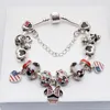 Mode Luxury Designer Bow Cartoon DIY Diamond Crystal European Beads Charms Armband för Kvinna Tjejer Julklapp