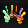 colorido silicone fumando tubo seco Óleo de queimador de água fumante tubos de água de vidro de vidro manual