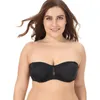 Kvinnors Multiway Smooth Underwire Convertible Straps Non Padded Plus Size Strapless Bra