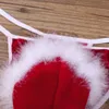 Мужские G-Strings Red Velvet Рождественское женское белье Мужская сексуальная Santa Hat Penis Shoush Tong Sissy T-Back G-String Works The Gay Slip Tapsies