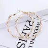 Hoop Huggie Simple Gold Color Big Earring For Women Statement Fashion Vintage Sieraden Accessoires Large Circle Round Pearl -oorbellen 1