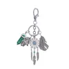 Dream Catcher Feather Keychain Hamsa Hand Fatima Hexagonal Prism Chakra Natursten Kristall Hängsmycke Nyckelring Retro Key Kedjor Ringar Smycken