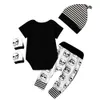 Puseky Autumn Halloween Skull Baby Clothes Newborn Infant Boy Girl Romper Tops Leggings Pants Hat Outfit 4 pcs 0-24M