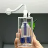 Quadrate-tube fyra-klo filter tyst glas cigarett vattenkokare glas bonds olja brännare rör vattenriggar rökning
