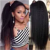 Ishow 13x4 Lace Front Wig 26inch Yaki Straight Brazilian Hair Kinky Straight Human Hair Wigs for Women All Ages Natural Black Color