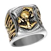 Officiers en acier inoxydable de haute qualité United States Marine Corps Ring Jewel