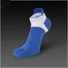 Cinco Meias Dedo do Dedo dos Homens Basquete Esportes Sports Socks Summer Respirável Hosiery Malha de Algodão Mesa Atlético Retro Retro Moda Casual B5250