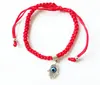 Bracelet tressé en fil rouge porte-bonheur pour filles, 20 pièces/lot, breloques noires turques contre le mauvais œil, livraison gratuite