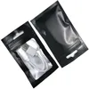 Pieces Resealable Bags with Window Sample Pouch Smell Proof Food Storage Bags Aluminum Foil Self Sealing6406419