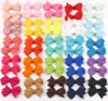 50 Pieces 25 Colors in Pairs Baby Girls Fully Lined Hair Pins Tiny 2" Hair Bows Alligator Clips for Little Girls Infants Toddler