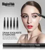 魔法のハローダブルヘッドプロフェッショナル自動眉毛鉛筆ライナーアイブローペンブラシ化粧品化粧ツール