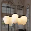 art deco jade white glass pendant lamp vintage Northern Europe suspension lighting nordic light dinning room shop hotel PARISIAN ECOLE