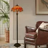 Tiffany Floor Lamp Creative Retro Tiffany Stained Glass Dragonfly Living Room Restaurant Bedroom Villa Decoration Floor Lamp TF016