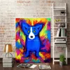 High Quality 100 Handpainted Modern Abstract Oil Paintings on Canvas Animal Paintings Blue Dog Home Wall Decor Art AMD68883940850