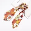 Hair Scrunchies Bands Streamer Accessories Summer Ponytail Elastic Hair Rope Women Scrunchie playing card Print Ribbon Hairbands 20pcs F512C